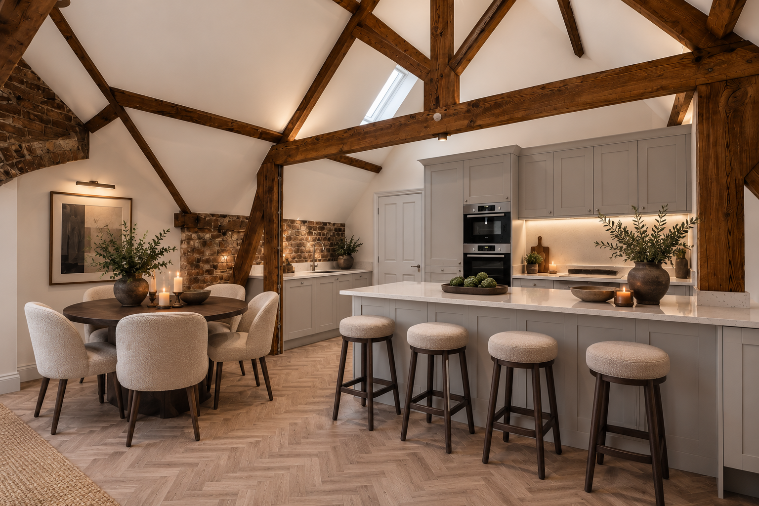 Penthouse One dining kitchen