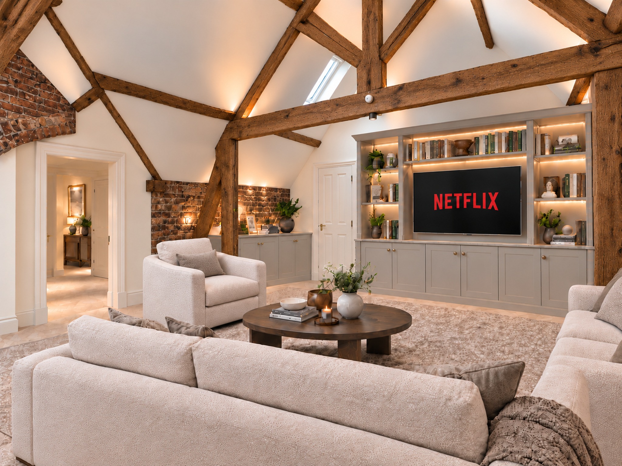 The Penthouse Above living room